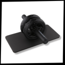 Roda de abdominal fitness Pharmedoc com alças acolchoadas para exercícios de fortalecimento do core.