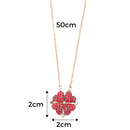 Colar de trevo de quatro folhas em formato de coração da marca Katgi, ajustável e delicado, ideal para acessórios elegantes.