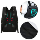 Mochila para notebook da marca Generic com luzes LED, design confortável, leve e ideal para transporte de laptops.