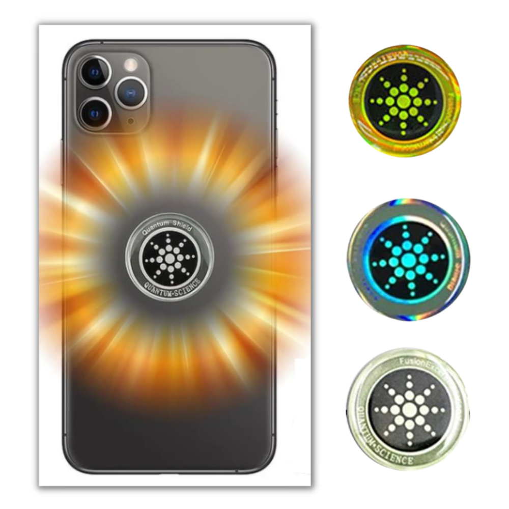 Conjunto de 6 adesivos anti-radiation da Stibadium para telefonia, proteção contra radiação em dispositivos móveis.