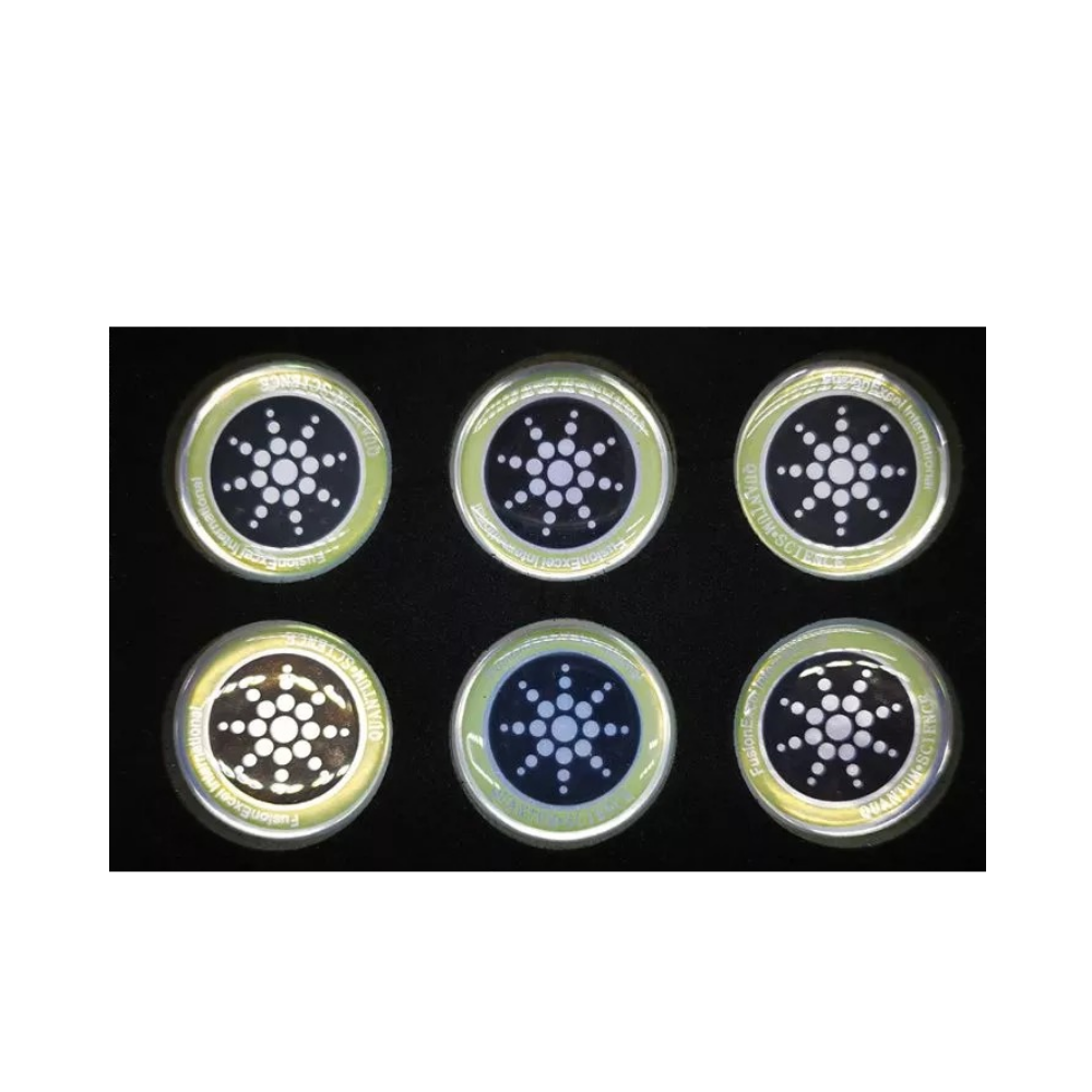 Conjunto de 6 autocolantes anti-radiation Stibadium para telemóveis, adesivos prateados para proteção contra radiação.