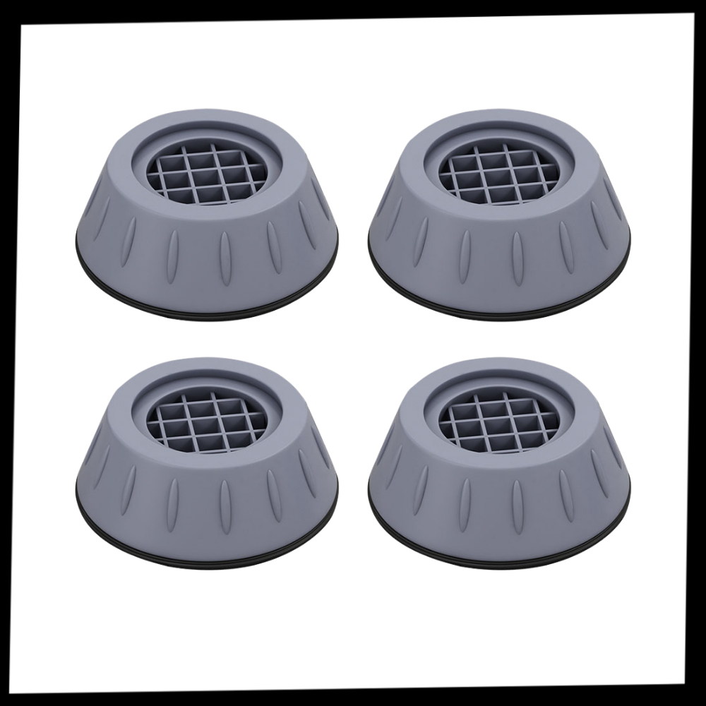 Conjunto de 4 patins de borracha anti-vibração Dido para suportes de móveis, proteção contra vibração e ruído.