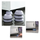 Conjunto de 4 patins de borracha anti-vibração Dido para pés de móveis, instalação visível na imagem