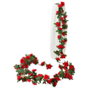 Guirlanda de rosas artificiais vermelhas da Eastjing, decoração com flores e plantas artificiais para ambientes internos.