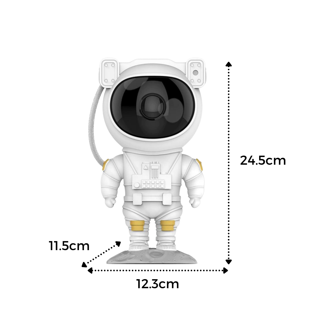Luminária de noite de projeção de astronauta da Alice com múltiplas cores de luz, ideal para ambientes e quarto infantil.