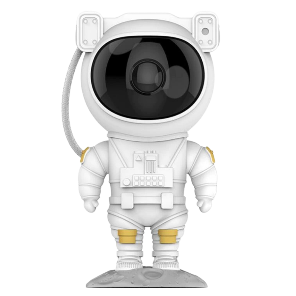 Lâmpada de noite de projeção de astronauta da Alice com luzes coloridas, ideal para decoração de ambiente infantil.