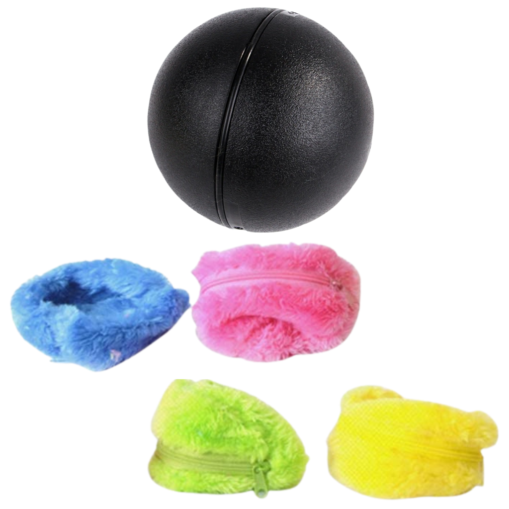 Bola giratória automática para cachorro da Eastjing com 4 capas trocáveis, acessório divertido para cães.