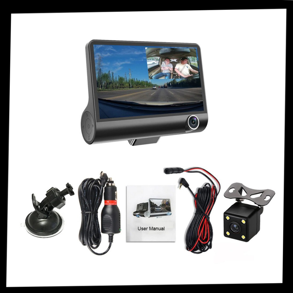 Câmera de bordo DVR full HD Pittasoft para carro, dispositivo de gravação de vídeo em alta definição para veículos.