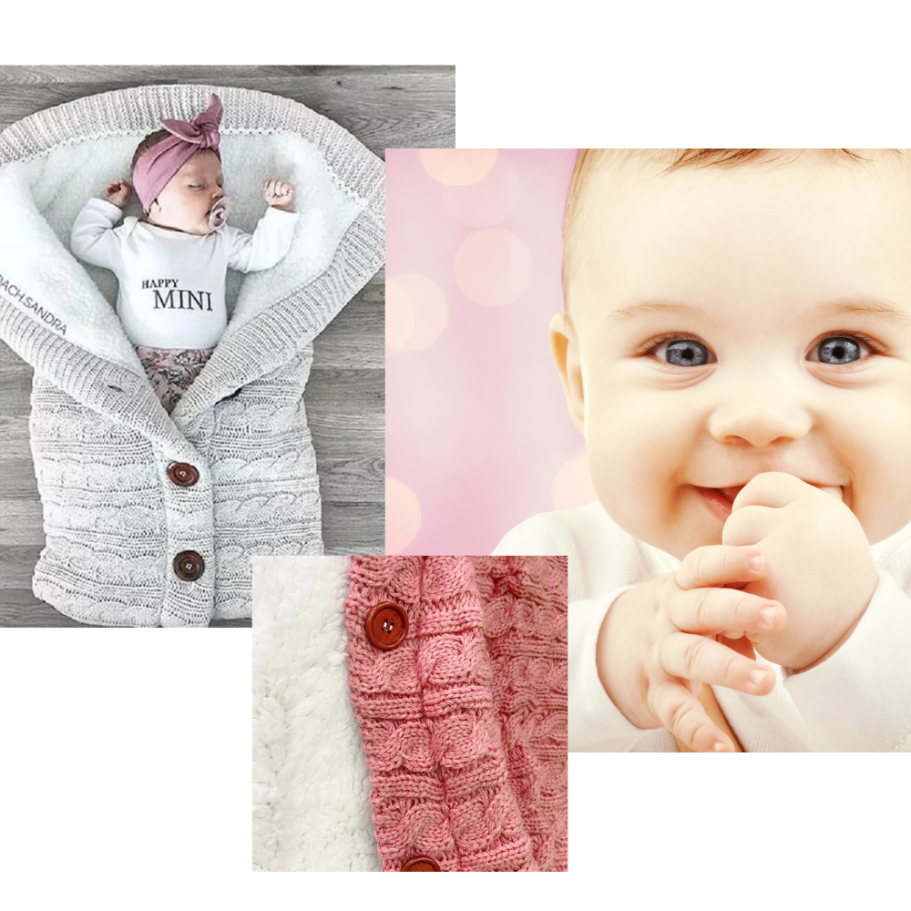 Cobertor de dormir para bebê da Brandslc, saco de dormir para recém-nascidos, com botões e tecido macio.