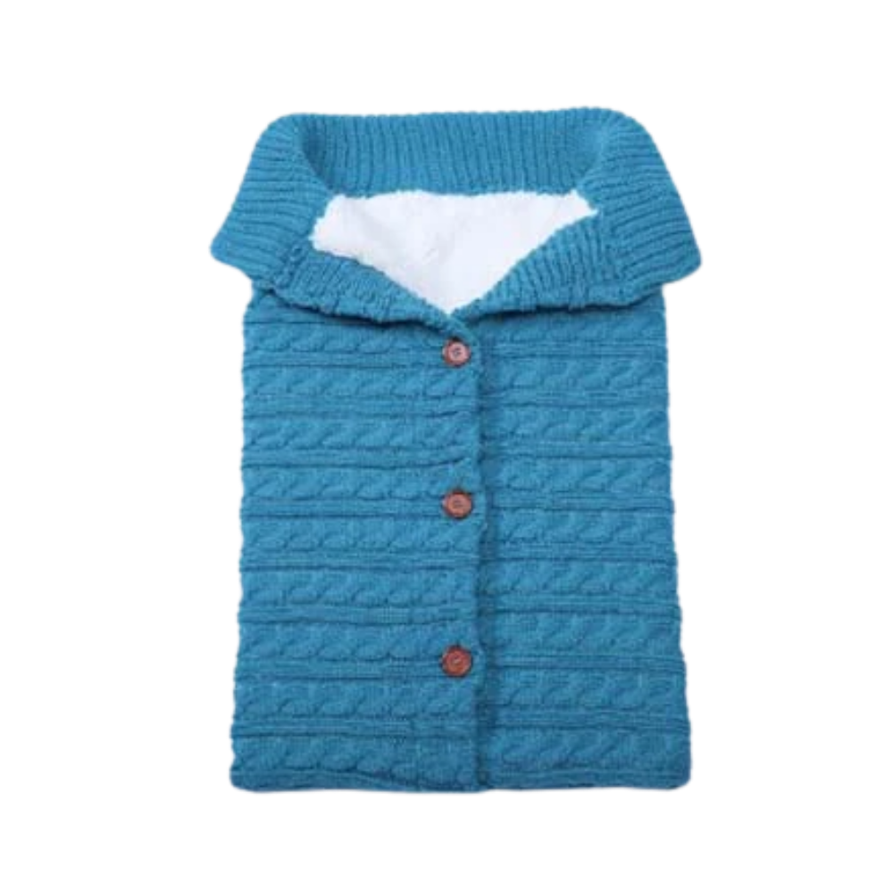 Cobertor de amamentar para bebê BrandSLC na cor azul claro, ideal para manter o bebê aquecido e confortável.