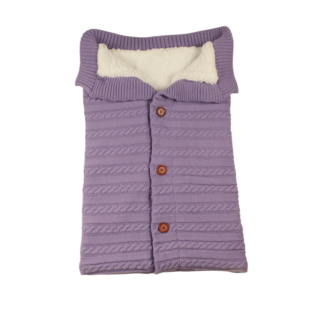 Cobertor de embalo para bebê da Brandslc em roxo, saco de dormir confortável e seguro para recém-nascidos.
