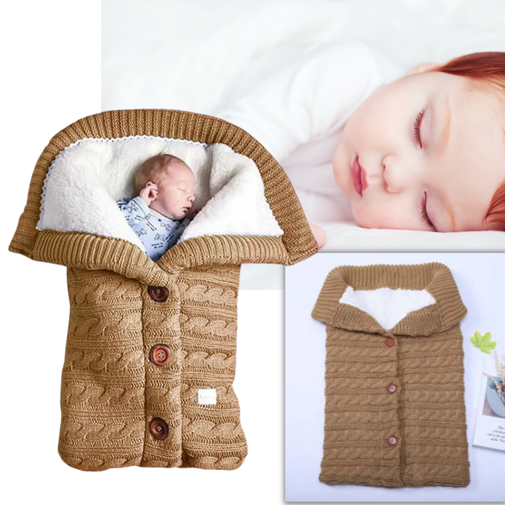 Cobertor de embalar para bebê da Brandslc, saco de dormir aconchegante para recém-nascidos, ideal para manter o bebê aquecido.