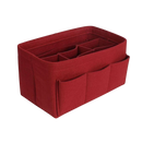 Organizador de bolsa Dido em vermelho, sistema de armazenamento para manter bolsas e itens organizados e acessíveis.