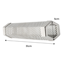 Gerador de fumaça Akloker para churrasco, acessório de pequeno eletrodoméstico, mostrando dimensões e funcionamento para defumar alimentos.