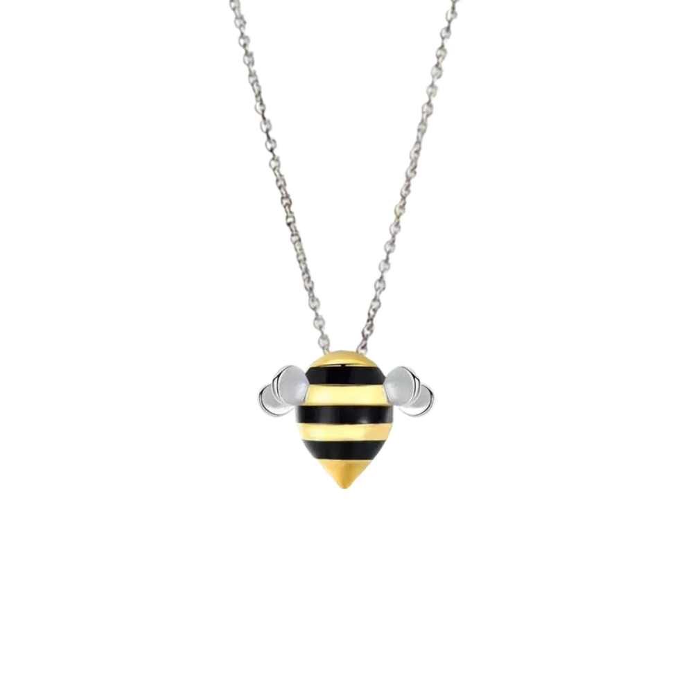 Colar em formato de abelha da marca Newpee, com design delicado e detalhes detalhados, ideal para acessórios femininos sofisticados
