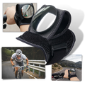 Espelho de punho para bicicleta Hemoton, visor de ciclismo com suporte ajustável e acabamento em plástico preto.