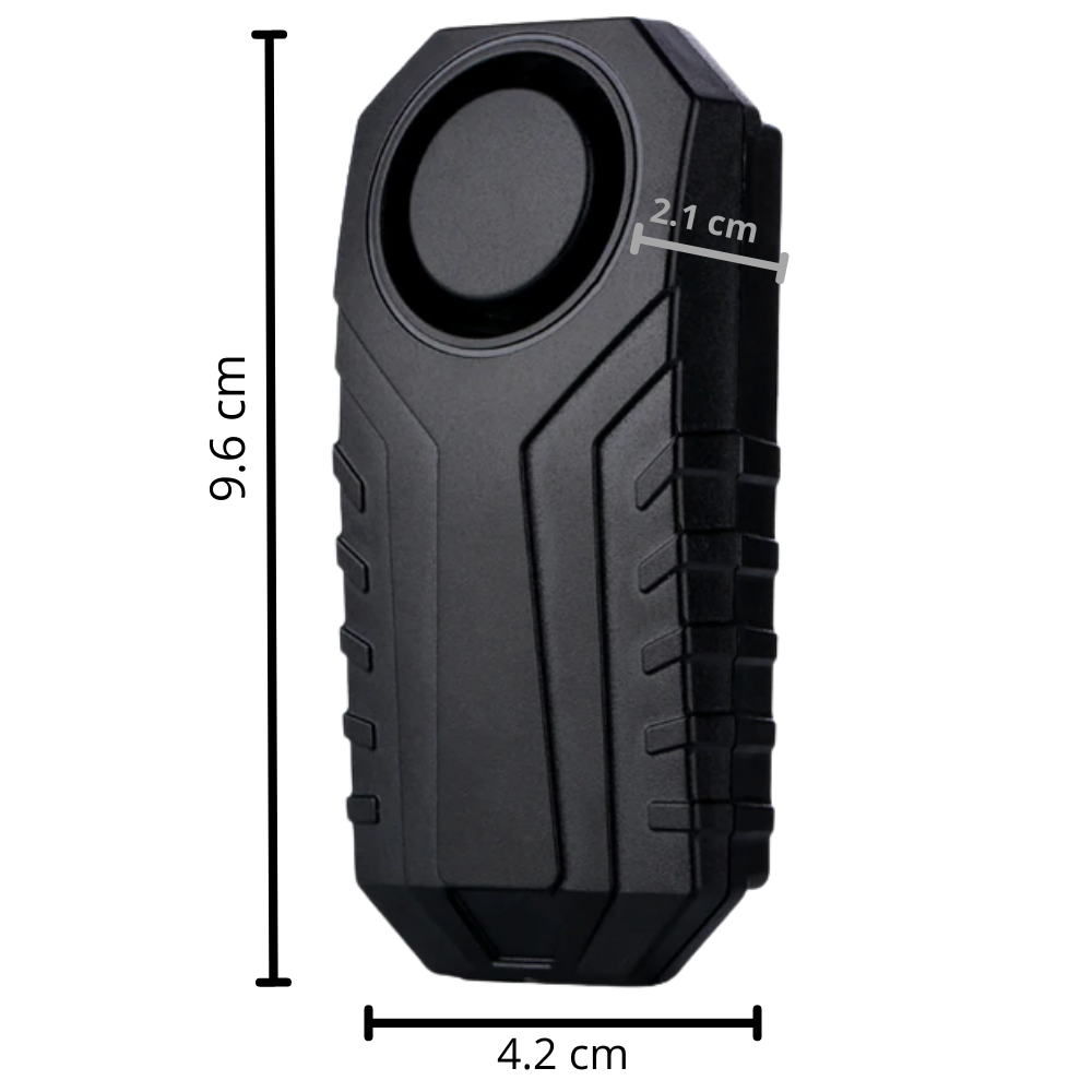Sistema de alarme elétrica para bicicleta Fosmon, com sensor de segurança e dispositivo de proteção contra roubo.