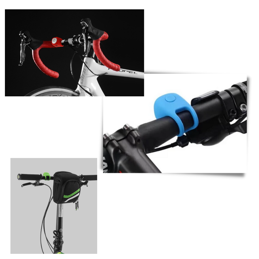 Campainha de bicicleta à prova d'água em silicone da Totmox, som forte e resistente para ciclismo ao ar livre.