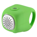 Buzina de bicicleta à prova d'água da marca Totmox em silicone verde, ideal para ciclismo.