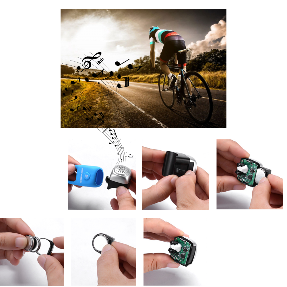 Buzina de bicicleta à prova d'água em silicone da marca Totmox, ideal para ciclismo, mostrada na imagem com detalhes do produto