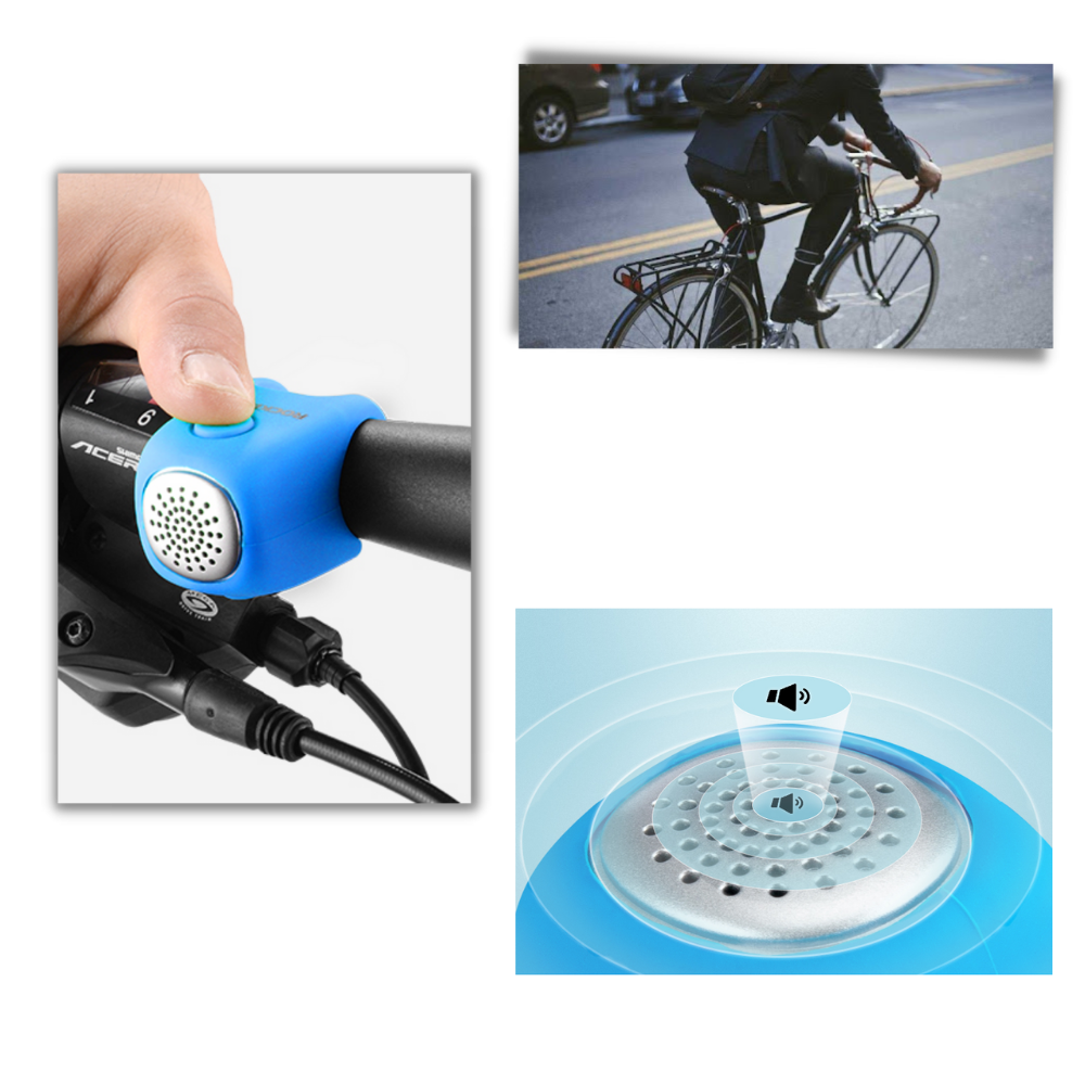 Buzina de bicicleta à prova d'água em silicone da Totmox, som alto, ideal para ciclismo e segurança na rua