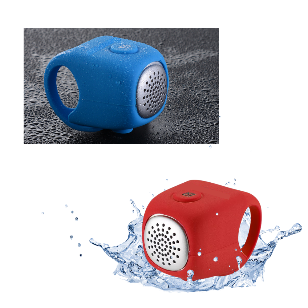 Corneta de bicicleta à prova d'água em silicone da Totmox, ideal para ciclismo, com design resistente e fácil de usar.
