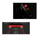 Luz de segurança traseira para bicicleta Bfull com sinais de pisca-pisca automáticos, iluminação visível para segurança no ciclismo