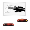 Luz de segurança traseira para bicicleta Bfull com indicadores de pisca, visível na imagem, ideal para ciclismo seguro