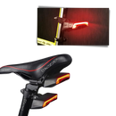Luz de segurança traseira para bicicleta Bfull com luzes de piscar para ciclismo, visível na imagem.
