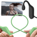 Fones de ouvido de condução óssea Foeses, componentes de áudio confortáveis, com design que permite ouvir sem bloquear as orelhas.