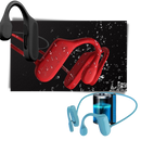 Fones de ouvido à condução óssea Foeses, componentes de áudio à prova d'água, com design compacto e resistente.