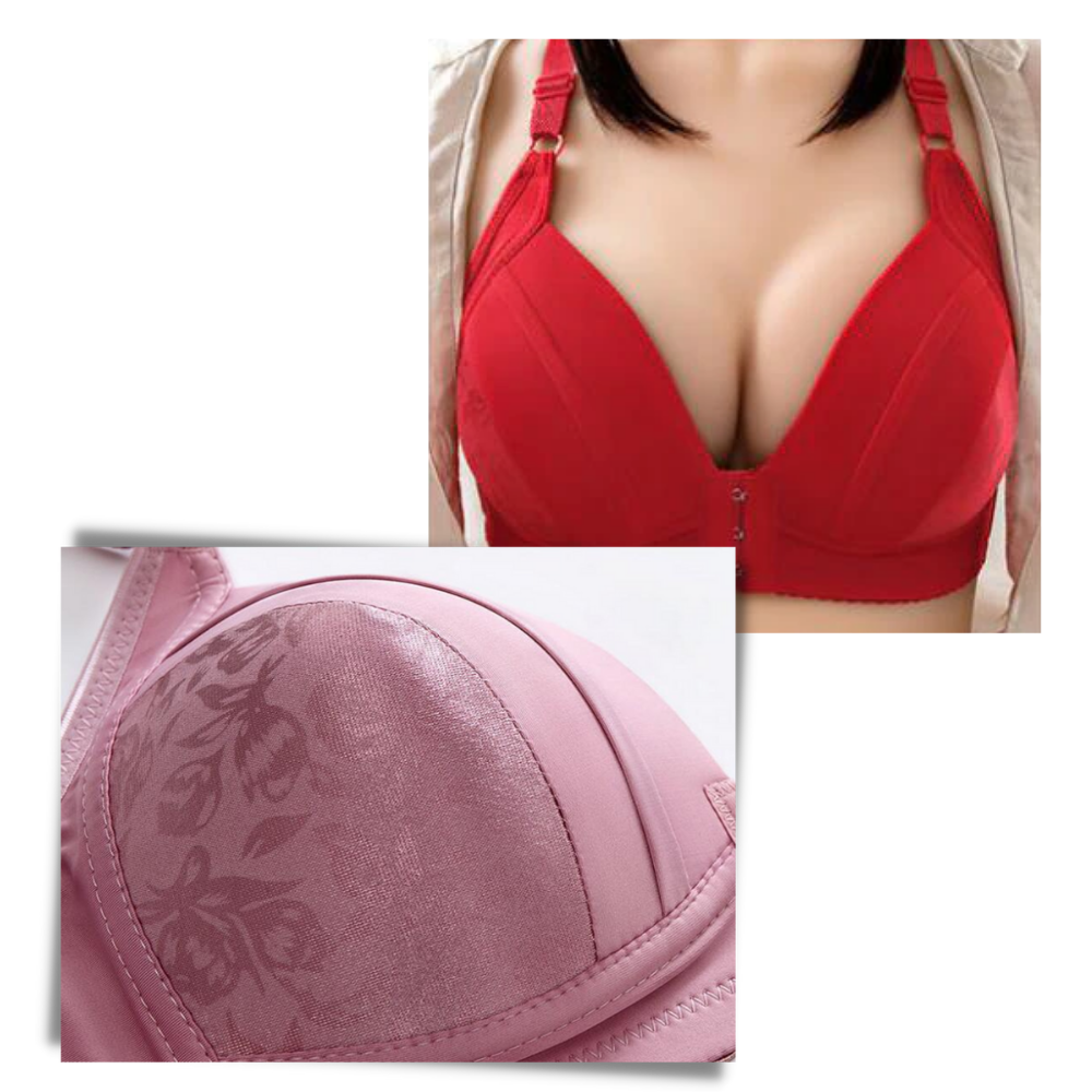 Soutien-gorge rebaixado sem fio da marca Naiflowers, design elegante e confortável, ideal para uso diário.