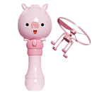 Máquina de bolhas 2-em-1 da Floepx com design de porquinho, brinquedo de atividade com bolhas e diversão para crianças.