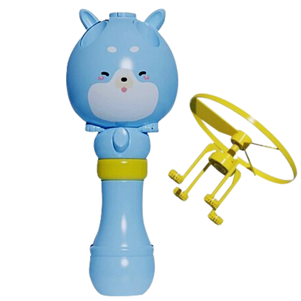 Máquina de bolhas 2 em 1 da Floepx, brinquedo de atividade com design de cachorrinho para diversão ao ar livre.