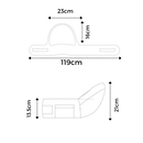 Assento de porta-bebê para fixar na cintura, marca Wonderfold Wagon, mostrando a estrutura e design para transporte confortável do bebê.