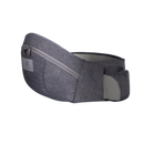Assento de porta-bebê para as hiperes da Wonderfold Wagon, em cinza, com tecido acolchoado e alças de suporte para conforto do bebê.