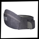 Assento de porta-bebé para prender na cintura, marca Wonderfold Wagon, confortável e seguro para transportar o bebê na cintura.