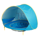 Tenda de praia portátil para bebê Elbourn, com mini-piscina azul, ideal para camping e atividades ao ar livre com crianças.