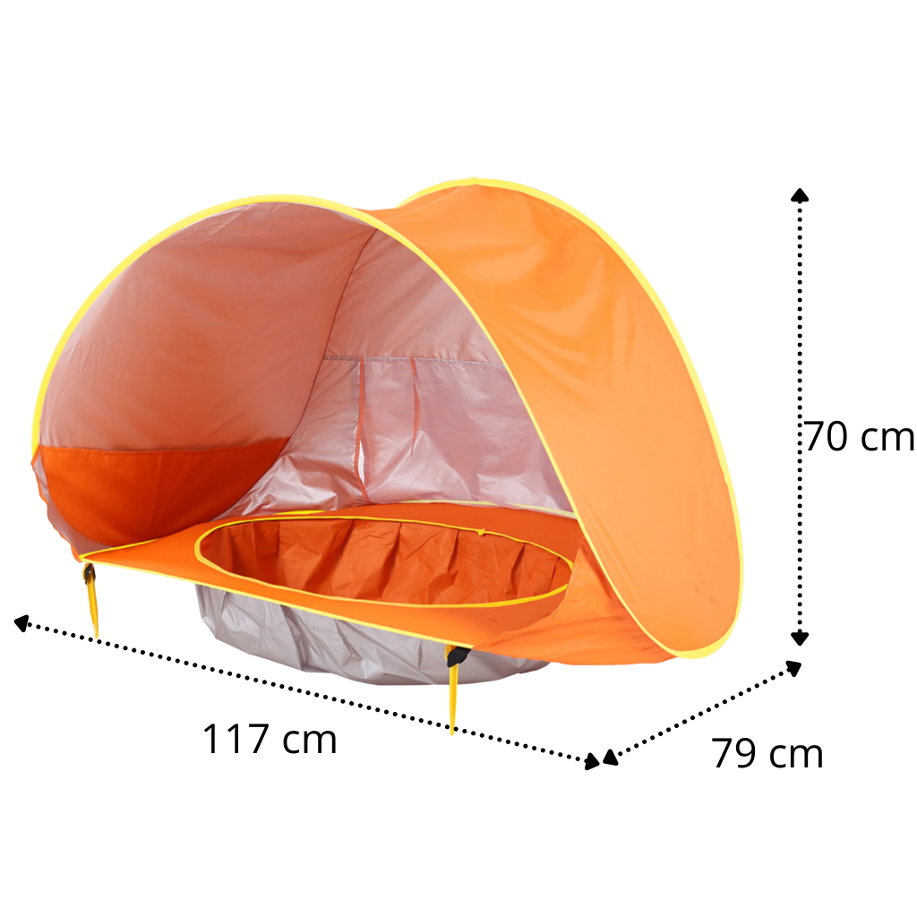 Tenda de praia portátil para bebê com mini-piscina, ideal para camping e atividades ao ar livre, da marca Elbourn.
