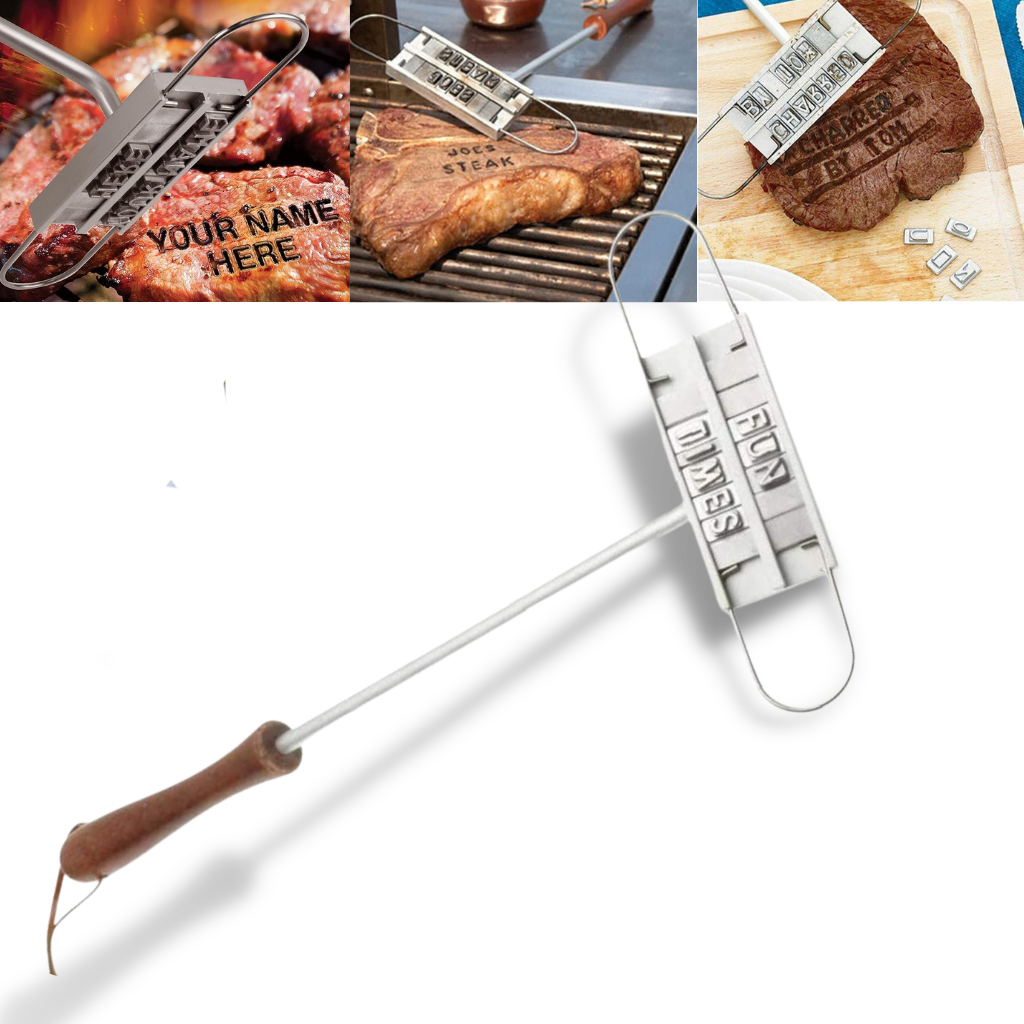 Ferramenta de marcação para churrasco da Hemoton, acessório de pequeno eletrodoméstico para marcar carnes no churrasco.