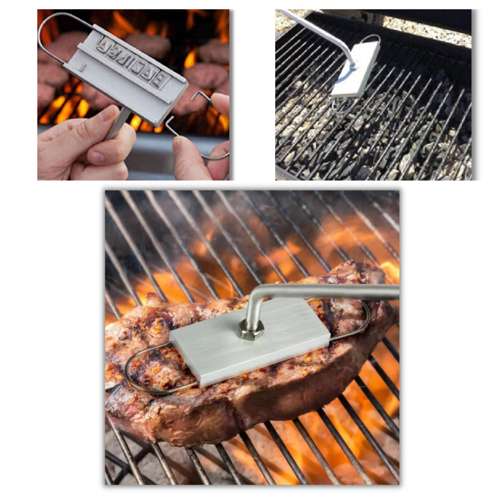 Ferramenta de marcação para churrasco Hemoton, acessório de eletrodoméstico pequeno para marcar carnes no churrasco.