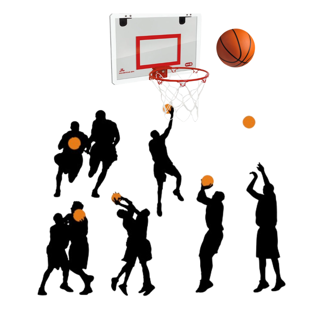 Conjunto de mini cesta de basquete Gosports com bola pequena, ideal para treinos e diversão indoor.