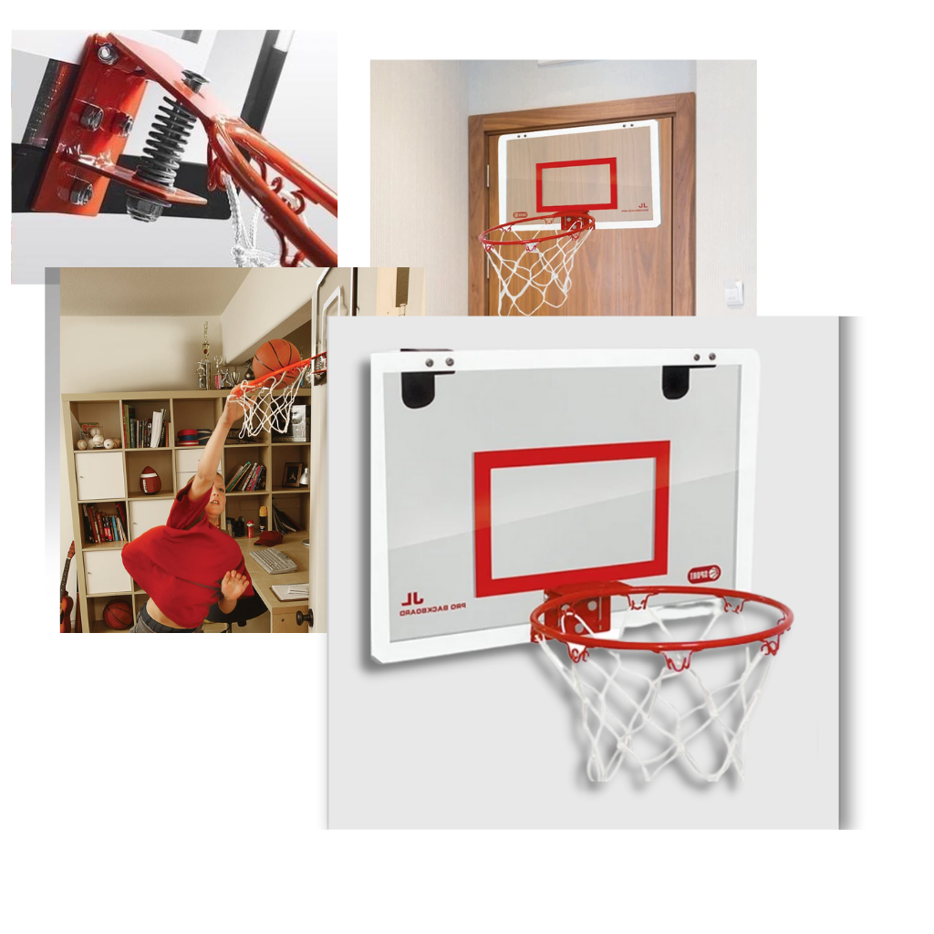 Conjunto de mini cesta de basquete Gosports com bola de basquete pequena para jogos internos e diversão.