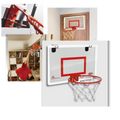 Conjunto de mini cesta de basquete Gosports com bola de basquete pequena para jogos internos e diversão.