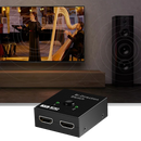 Divisor HDMI bi-direcional 4K da Xcsource, com suporte a áudio e vídeo sincronizados, conectado a vários dispositivos.