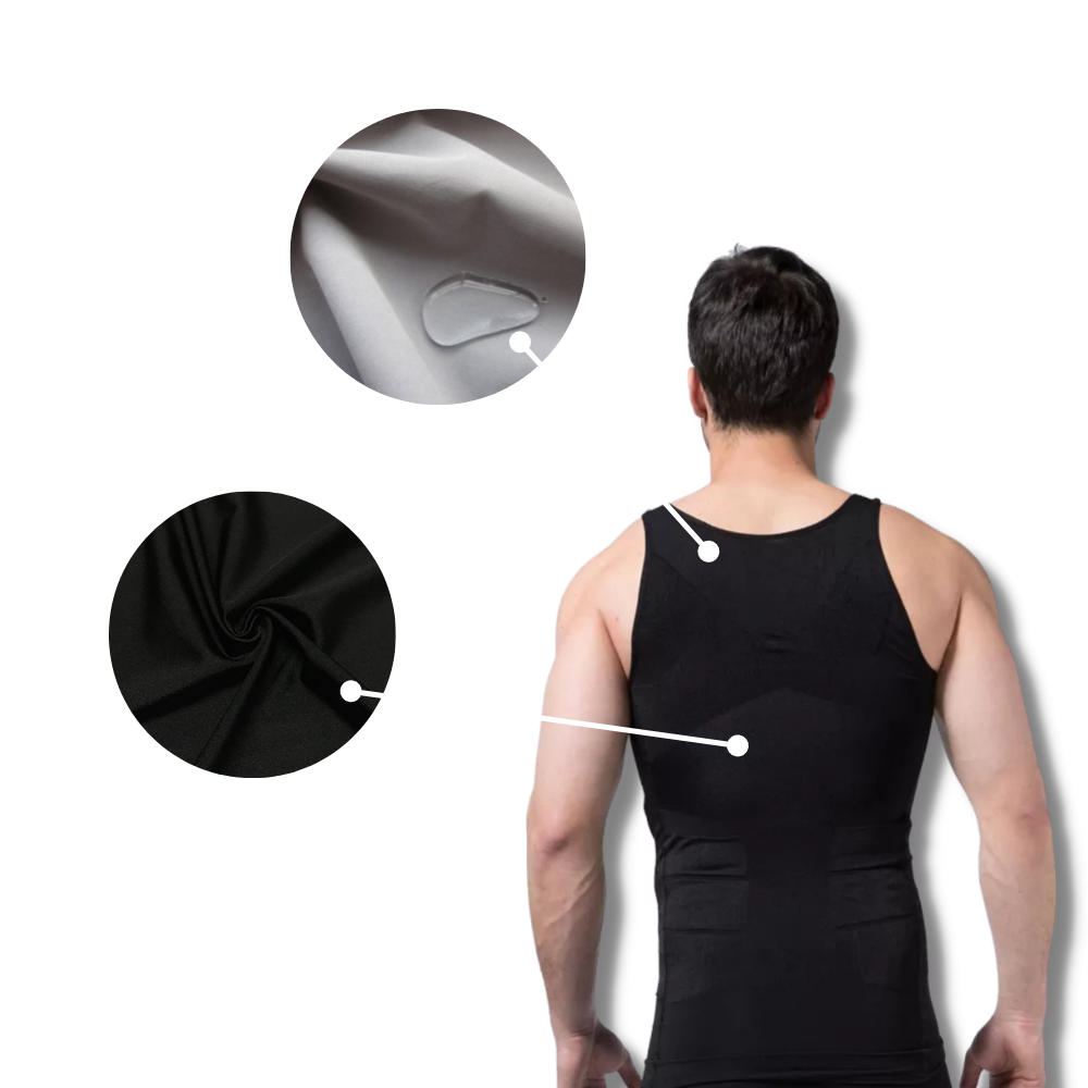 Camisa modeladora de compressão da Mersariphy, tecido de alta qualidade, ideal para modelar o corpo sob roupas.
