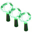 Conjunto de 3 guirlandas de luz LED verdes para garrafas com tampa, luminária decorativa da marca Fullbell