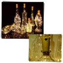 Guirlanda luminosa LED para garrafas com tampa, conjunto de 3, luminária decorativa para ambientes e eventos.
