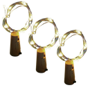 Guirlanda luminosa LED para garrafas com tampas de cortiça, luzes quentes, conjunto de 3 luminárias da marca Fullbell.