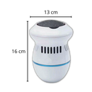Remover de calos elétrico Eastjing para cuidado dos pés, mostrando o dispositivo e a superfície de uso.